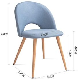 Mc Haus LUNA – Lot de 2 chaises salle à manger style nordique fauteuil salon siège rembourré en tissu couleur gris et pieds en métal à effet bois 49x46x76cm Mc Haus LUNA – Lot de 2 chaises salle à manger style nordique fauteuil salon siège rembourré en tissu couleur gris et pieds en métal à effet bois 49x46x76cm 7