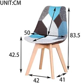 GrandCA HOME Lot de 4 chaises, Chaise de Salle à Manger,Chaise scandinave Patchwork,adapté au Salon et à la Salle à Manger(Bleu-4 Chaise) GrandCA HOME Lot de 4 chaises, Chaise de Salle à Manger,Chaise scandinave Patchwork,adapté au Salon et à la Salle à Manger(Bleu-4 Chaise) 7