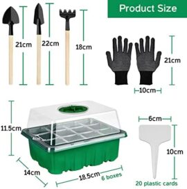 6 Pièces 12 Trous Bac à Semis,Plateau de Semis Hydratant,Mini Serre Plateaux de Germination des Plantes,Plateaux de semis Kit de démarrage,pour La Maison De Jardin De Serre Chaude (Vert) 6 Pièces 12 Trous Bac à Semis,Plateau de Semis Hydratant,Mini Serre Plateaux de Germination des Plantes,Plateaux de semis Kit de démarrage,pour La Maison De Jardin De Serre Chaude (Vert) 2