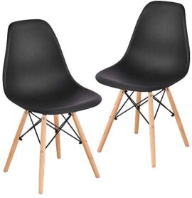 meihe Chaises Salle à Manger Lot de 4,Chaises de Cuisine-Chaise de Salle de Bureau/Style scandinave/Pieds en Bois de Hêtre Massif/Revêtement en Similicuir (noir-4pc) meihe Chaises Salle à Manger Lot de 4,Chaises de Cuisine-Chaise de Salle de Bureau/Style scandinave/Pieds en Bois de Hêtre Massif/Revêtement en Similicuir (noir-4pc) 5