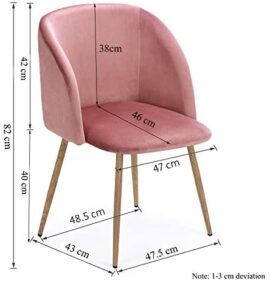 Vittorio meda Chaises Salle à Manger Chaise de Chambre Scandinave Fauteuil Rembourré avec Pieds en Metal (Rose, 1) Vittorio meda Chaises Salle à Manger Chaise de Chambre Scandinave Fauteuil Rembourré avec Pieds en Metal (Rose, 1) 4