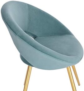 WOLTU Chaises de Salle à Manger Lot de 4 rembourrées en Velours,Chaise de Salle de séjour Turquoise BH230ts-4 WOLTU Chaises de Salle à Manger Lot de 4 rembourrées en Velours,Chaise de Salle de séjour Turquoise BH230ts-4 6