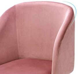 Vittorio meda Chaises Salle à Manger Chaise de Chambre Scandinave Fauteuil Rembourré avec Pieds en Metal (Rose, 1) Vittorio meda Chaises Salle à Manger Chaise de Chambre Scandinave Fauteuil Rembourré avec Pieds en Metal (Rose, 1) 6