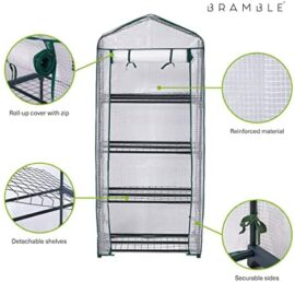 BRAMBLE Serre de Jardin/Balcon avec 4 Étagères Réglables & Bâche Robuste – Portable, Solide & Facile à Assembler – 160x69x49cm BRAMBLE Serre de Jardin/Balcon avec 4 Étagères Réglables & Bâche Robuste – Portable, Solide & Facile à Assembler – 160x69x49cm 5