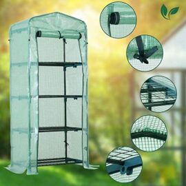 Outsunny Serre de Jardin Balcon étagère Serre 4 Niveaux 0,7L x 0,5l x 1,6H m Acier galvanisé bâche Amovible PE Haute densité Vert Outsunny Serre de Jardin Balcon étagère Serre 4 Niveaux 0,7L x 0,5l x 1,6H m Acier galvanisé bâche Amovible PE Haute densité Vert 7