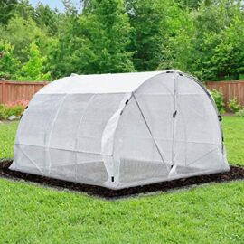 Outsunny Serre de Jardin Tunnel Surface Sol 9 m² 3L x 3l x 2H m châssis Tubulaire renforcé 25 mm Double Porte avec poignées Blanc Outsunny Serre de Jardin Tunnel Surface Sol 9 m² 3L x 3l x 2H m châssis Tubulaire renforcé 25 mm Double Porte avec poignées Blanc 2