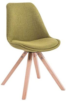 Chaise De Salle A Manger Toulouse en Tissu I Chaise Visiteur Style Scandinave avec Dossier Et Assise Rembourrés I Piètement Bois Rond, Couleur:Vert, Couleur du Cadre:Natura Chaise De Salle A Manger Toulouse en Tissu I Chaise Visiteur Style Scandinave avec Dossier Et Assise Rembourrés I Piètement Bois Rond, Couleur:Vert, Couleur du Cadre:Natura