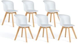 IDMarket - Lot de 6 chaises SOLENE Blanches pour Salle à Manger