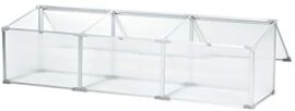 Outsunny Mini Serre de Jardin Serre à tomates 181L x 51l x 51H cm 3 pannneaux toits ouvrables alu. Polycarbonate