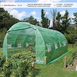 Serre de Jardin | Tunnel Serre de Jardin | Serre de Jardin Tunnel 12m2 en Acier galvanisé | Serre de Jardin maraichère Verte | Idéale pour Faire Pousser et protéger Vos Plantes en Toutes Saisons Serre de Jardin | Tunnel Serre de Jardin | Serre de Jardin Tunnel 12m2 en Acier galvanisé | Serre de Jardin maraichère Verte | Idéale pour Faire Pousser et protéger Vos Plantes en Toutes Saisons