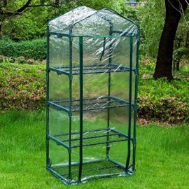 Skyoo Housse de protection pour serre en PVC renforcé - Housse de rechange en PVC transparent uniquement