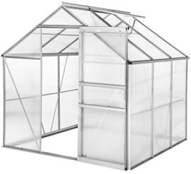 TecTake 800416 Serre de Jardin et Polycarbonate Alu Tente Abri Plante Jardinage 190x185x195 cm - diverses modèles - (190x185x195 sans Base | no. 402473)