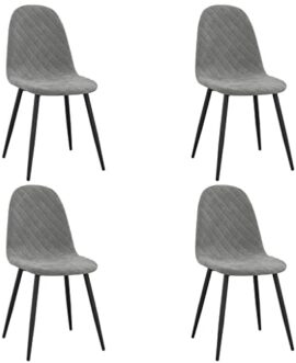 vidaXL 4X Chaises de Salle à Manger Chaises de Repas Sièges à Dîner Chaises de Cuisine Meubles de Cuisine Maison Intérieur Gris Clair Velours vidaXL 4X Chaises de Salle à Manger Chaises de Repas Sièges à Dîner Chaises de Cuisine Meubles de Cuisine Maison Intérieur Gris Clair Velours