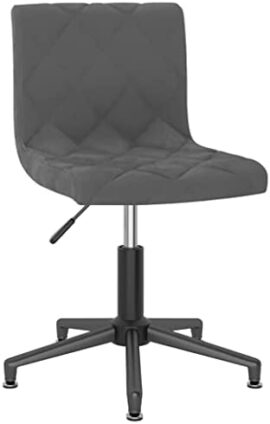 vidaXL Chaise pivotante de Salle à Manger Gris foncé Velours vidaXL Chaise pivotante de Salle à Manger Gris foncé Velours