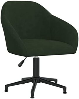 vidaXL Chaise pivotante de Salle à Manger Vert foncé Velours vidaXL Chaise pivotante de Salle à Manger Vert foncé Velours