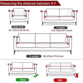 Housse de canapé d’angle en Forme de L avec Housse élastique pour canapé 1/2/3/4（Le canapé d’angle en L Doit en Acheter Deux） Housse de canapé d’angle en Forme de L avec Housse élastique pour canapé 1/2/3/4（Le canapé d’angle en L Doit en Acheter Deux） 6