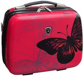 Valise Cabine Rose avec son Vanity assorti motif Papillon. Valise Cabine Rose avec son Vanity assorti motif Papillon. 5