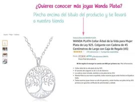 WANDA PLATA Argent 925 Collier Arbre de Vie pour Femme Pendentif avec chaîne dans une boîte cadeau (40 + 5 cm) WANDA PLATA Argent 925 Collier Arbre de Vie pour Femme Pendentif avec chaîne dans une boîte cadeau (40 + 5 cm) 8