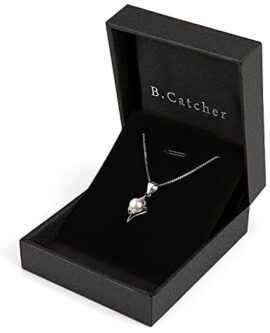 B. Catcher – Collier chaîne en argent sterling avec pendentif renfermant une perle B. Catcher – Collier chaîne en argent sterling avec pendentif renfermant une perle 6