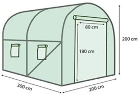 IDMarket – Serre Tunnel de Jardin 6M² Verte Gamme maraîchère Roma 2x3M IDMarket – Serre Tunnel de Jardin 6M² Verte Gamme maraîchère Roma 2x3M 4