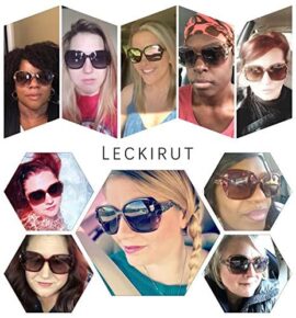 LECKIRUT Lunettes de Soleil Pour Femmes Polarisées Surdimensionnées Classiques 100% UV Protection LECKIRUT Lunettes de Soleil Pour Femmes Polarisées Surdimensionnées Classiques 100% UV Protection 6