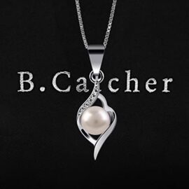 B. Catcher – Collier chaîne en argent sterling avec pendentif renfermant une perle B. Catcher – Collier chaîne en argent sterling avec pendentif renfermant une perle 4