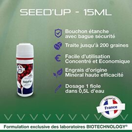 Bio Technology® | Engrais et additif Naturel de Qualité | Aide à la Germination | Engrais pour Graines Potager | Additif pour Jardinage concentré | Fabriqué en France | Seed’UP (15ml) Bio Technology® | Engrais et additif Naturel de Qualité | Aide à la Germination | Engrais pour Graines Potager | Additif pour Jardinage concentré | Fabriqué en France | Seed’UP (15ml) 3