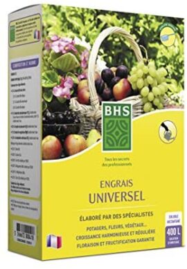 BHS ESUN800 Engrais Universel | 800 g | Soit 400 L | Fortement Concentré en Potasse Et en Azote, Fabriqué en France