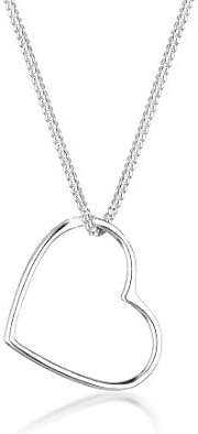 Elli Collier Femme Pendentif Coeur Filigrane en Argent Sterling 925