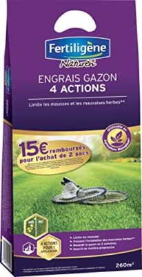 FERTILIGENE Engrais Gazon 4 Actions, 10,5kg, 260m²