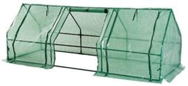 HOMCOM Mini Serre de Jardin 270L x 90l x 90H cm Acier PE Haute densité 140 g/m² Anti-UV 3 fenêtres avec Zip enroulables Vert HOMCOM Mini Serre de Jardin 270L x 90l x 90H cm Acier PE Haute densité 140 g/m² Anti-UV 3 fenêtres avec Zip enroulables Vert