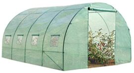 IDMarket - Serre Tunnel de Jardin 12 m² Verte Gamme maraîchère Zebra 4x3M