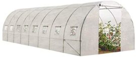 IDMarket - Serre Tunnel de Jardin 24m² Blanche Gamme maraîchère des Andes 8x3M