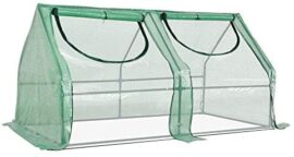 Outsunny Mini Serre de Jardin Serre à tomates Double bâche 180L x 90l x 90H cm Acier PE PVC 2 fenêtres avec Zip enroulables Vert Outsunny Mini Serre de Jardin Serre à tomates Double bâche 180L x 90l x 90H cm Acier PE PVC 2 fenêtres avec Zip enroulables Vert