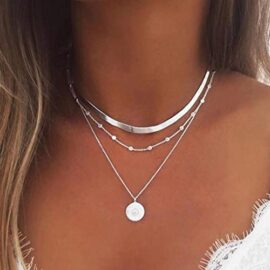 Yean Collier en plusieurs parties avec pendentif en forme de pièce de monnaie – Bijou bohème pour femme et fille Yean Collier en plusieurs parties avec pendentif en forme de pièce de monnaie – Bijou bohème pour femme et fille