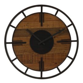 Horloge en bois et métal Horloge en bois et métal