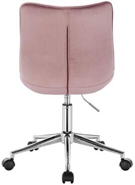 WOLTU BS76rs Chaise de Bureau Tabouret roulettes réglable en Hauteur, Tabouret de Bureau Chaise pivotante en Velours,Rose WOLTU BS76rs Chaise de Bureau Tabouret roulettes réglable en Hauteur, Tabouret de Bureau Chaise pivotante en Velours,Rose 5