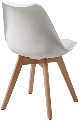 Albatros Chaises de Salle à Manger AARHUS, Lot de 4, Blanc avec Pieds en Bois Massif, Hêtre, Design Rétro Scandinave Albatros Chaises de Salle à Manger AARHUS, Lot de 4, Blanc avec Pieds en Bois Massif, Hêtre, Design Rétro Scandinave 4