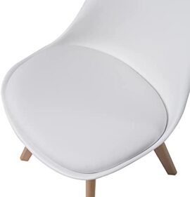 Albatros Chaises de Salle à Manger AARHUS, Lot de 4, Blanc avec Pieds en Bois Massif, Hêtre, Design Rétro Scandinave Albatros Chaises de Salle à Manger AARHUS, Lot de 4, Blanc avec Pieds en Bois Massif, Hêtre, Design Rétro Scandinave 5