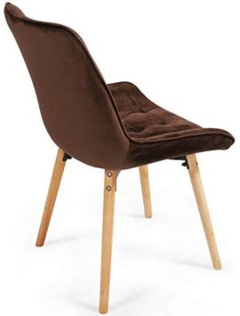 Chaise de Salle à Manger en Velours – Lot de 2, 4, 6, 8, Pieds en Bois Hêtre, Style Rétro, Couleurs au Choix – Chaise Scandinave pour Salon, Chambre, Cuisine, Bureau Chaise de Salle à Manger en Velours – Lot de 2, 4, 6, 8, Pieds en Bois Hêtre, Style Rétro, Couleurs au Choix – Chaise Scandinave pour Salon, Chambre, Cuisine, Bureau 7