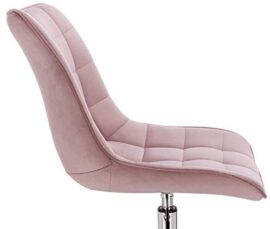 WOLTU BS76rs Chaise de Bureau Tabouret roulettes réglable en Hauteur, Tabouret de Bureau Chaise pivotante en Velours,Rose WOLTU BS76rs Chaise de Bureau Tabouret roulettes réglable en Hauteur, Tabouret de Bureau Chaise pivotante en Velours,Rose 6