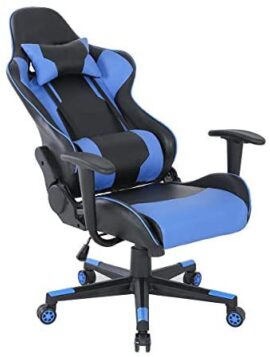 JIASEN Fauteuil de bureau racing au design ergonomique avec dossier haut, accoudoirs, hauteur réglable et soutien lombaire, parfait pour un bureau, une vidéoconférence JIASEN Fauteuil de bureau racing au design ergonomique avec dossier haut, accoudoirs, hauteur réglable et soutien lombaire, parfait pour un bureau, une vidéoconférence 4