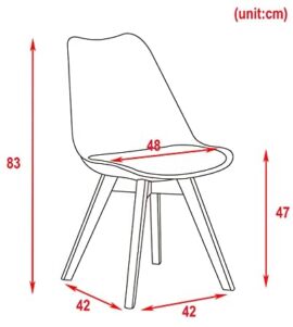 Chaises de Cuisine Lot de 6 chaises de Salle à Manger ergonomiques avec Coussin rembourré Matériau hêtre Jambes de Chaise Mobilier de Bureau à Domicile Chaises pour Salon de Chambre à Coucher Chaises de Cuisine Lot de 6 chaises de Salle à Manger ergonomiques avec Coussin rembourré Matériau hêtre Jambes de Chaise Mobilier de Bureau à Domicile Chaises pour Salon de Chambre à Coucher 2