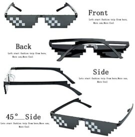 Comius Sharp 3 Pack Lunettes de Soleil Thug Life, MLG Pixelated Lunettes de Soleil, Lunettes de Soleil Hommes Femmes en Verre 8 Bits Pixel Mosaic Props Unisexe Lunettes de Soleil Comius Sharp 3 Pack Lunettes de Soleil Thug Life, MLG Pixelated Lunettes de Soleil, Lunettes de Soleil Hommes Femmes en Verre 8 Bits Pixel Mosaic Props Unisexe Lunettes de Soleil 5