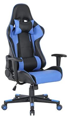 JIASEN Fauteuil de bureau racing au design ergonomique avec dossier haut, accoudoirs, hauteur réglable et soutien lombaire, parfait pour un bureau, une vidéoconférence JIASEN Fauteuil de bureau racing au design ergonomique avec dossier haut, accoudoirs, hauteur réglable et soutien lombaire, parfait pour un bureau, une vidéoconférence 2