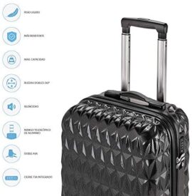 NEWTECK – Jeu de valises à 4 Roues Prisma 2 pièces (55/65cm) + Trousse. ABS + Polycarbonate, Fermeture TSA intégrée et Pratique intérieur. Set de valises de Voyage rigides, résistantes et légères NEWTECK – Jeu de valises à 4 Roues Prisma 2 pièces (55/65cm) + Trousse. ABS + Polycarbonate, Fermeture TSA intégrée et Pratique intérieur. Set de valises de Voyage rigides, résistantes et légères 6