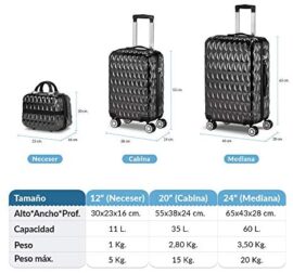 NEWTECK – Jeu de valises à 4 Roues Prisma 2 pièces (55/65cm) + Trousse. ABS + Polycarbonate, Fermeture TSA intégrée et Pratique intérieur. Set de valises de Voyage rigides, résistantes et légères NEWTECK – Jeu de valises à 4 Roues Prisma 2 pièces (55/65cm) + Trousse. ABS + Polycarbonate, Fermeture TSA intégrée et Pratique intérieur. Set de valises de Voyage rigides, résistantes et légères 2