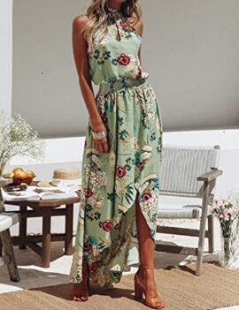 chuangminghangqi Femmes Fleurs Robe de soirée Longue Robe de Plage d’été sans Manches Bandeaux Imprimee Party Soirée Cérémonie chuangminghangqi Femmes Fleurs Robe de soirée Longue Robe de Plage d’été sans Manches Bandeaux Imprimee Party Soirée Cérémonie 2