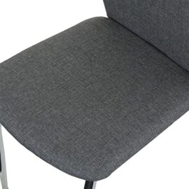 IDIMEX Lot de 4 chaises de Salle à Manger Apollo piètement en métal chromé revêtement en Tissu Gris IDIMEX Lot de 4 chaises de Salle à Manger Apollo piètement en métal chromé revêtement en Tissu Gris 7