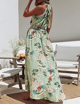 chuangminghangqi Femmes Fleurs Robe de soirée Longue Robe de Plage d’été sans Manches Bandeaux Imprimee Party Soirée Cérémonie chuangminghangqi Femmes Fleurs Robe de soirée Longue Robe de Plage d’été sans Manches Bandeaux Imprimee Party Soirée Cérémonie 3